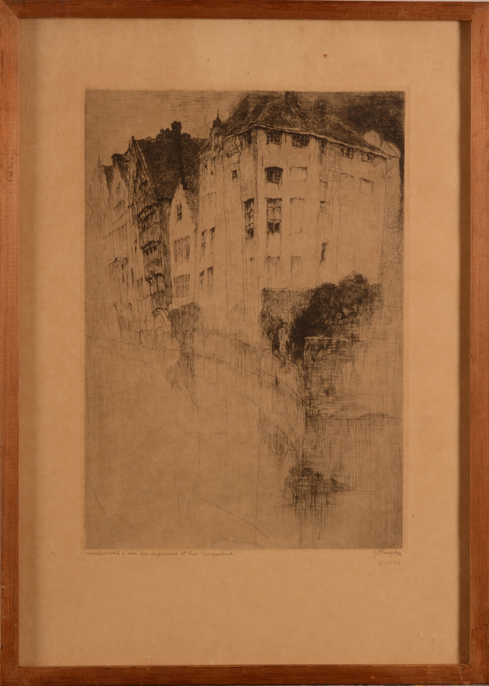 Jules De Bruycker  — The etching in its original frame