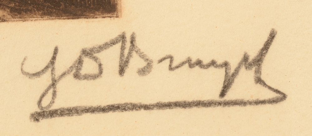 Jules De Bruycker — Signature of the artist bottom right