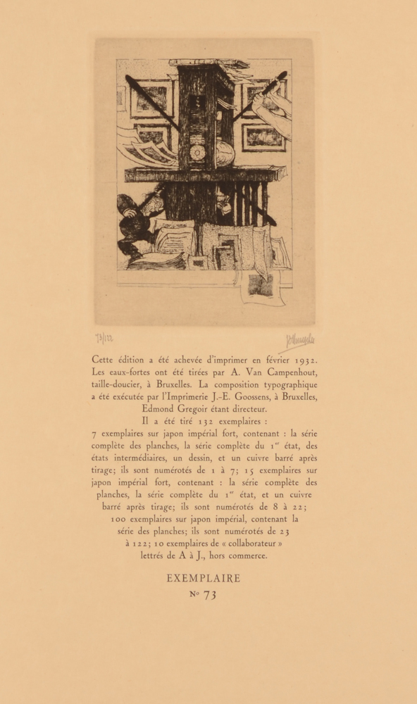 Jules De Bruycker — Colophon of the portofolio, with justification