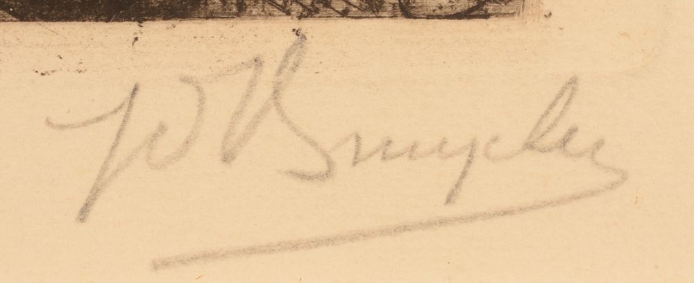 Jules De Bruycker — Signature of the artist, bottom right