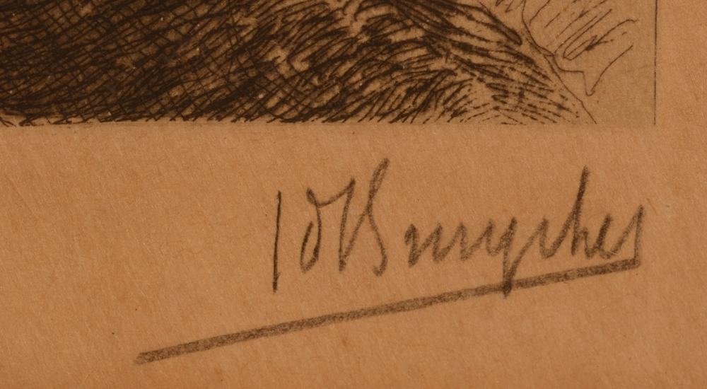 Jules De Bruycker  — Signature of the artist in pencil bottom right