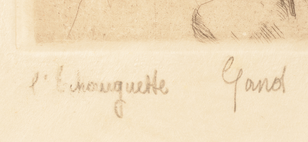 Jules De Bruycker — Uncommon title in pencil bottom left