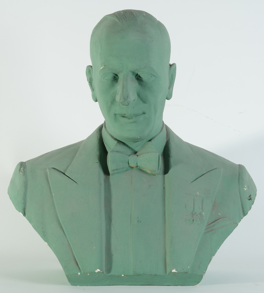 Oscar De Clerck — Portrait bust of a gentleman in evening wear.