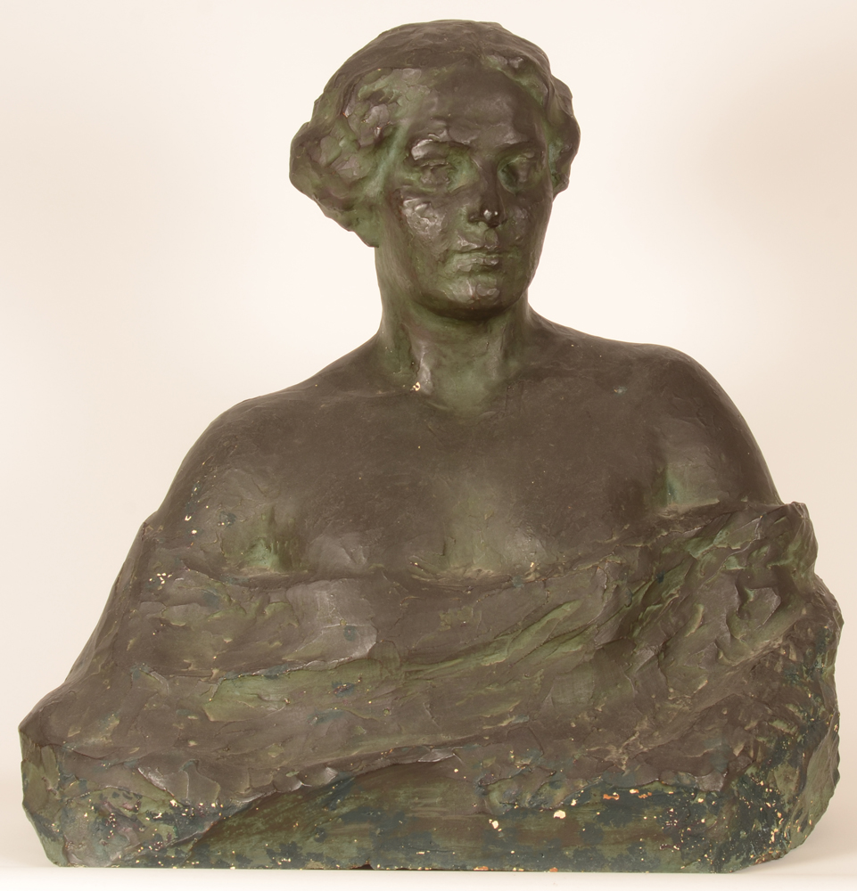 Carl De Cock — <p>Buste de l'épouse du sculpteur, platre originale</p>
