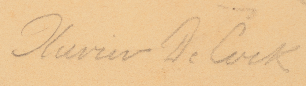 Xavier De Cock — Signature of the artist bottom left