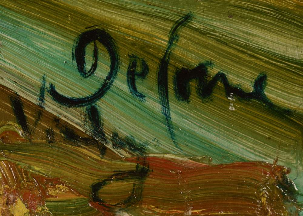 Jozef De Coene — signature of the artist and localisation, bottom right