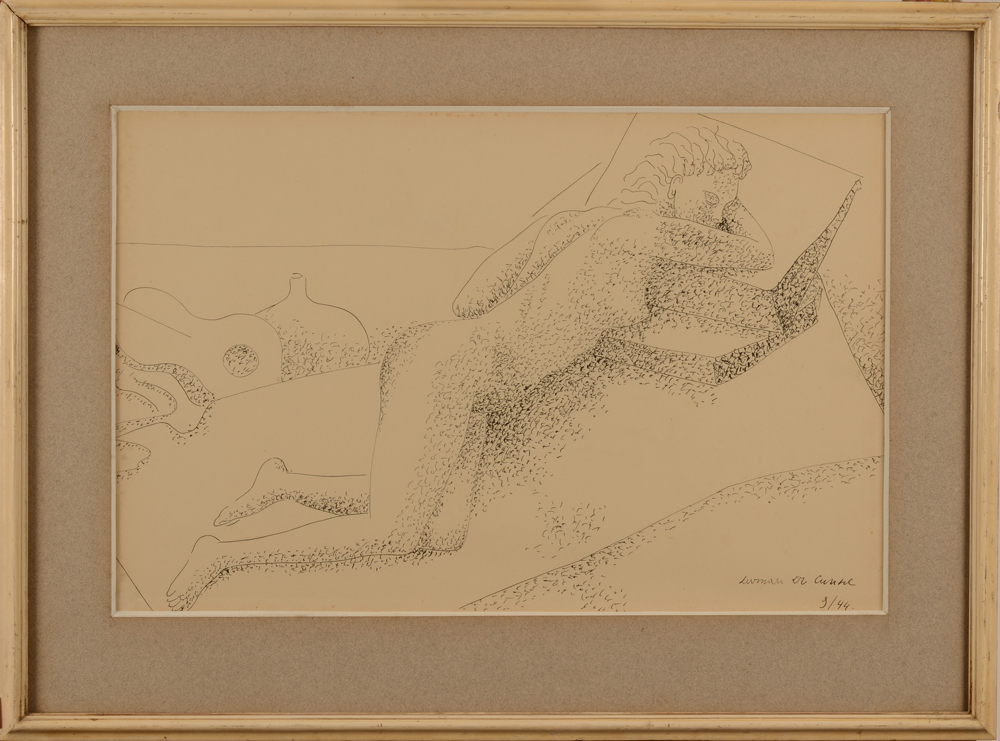 Herman Lucien de Cunsel — Rare dessin de 1944, sous l'influence de l'école moderne parisienne