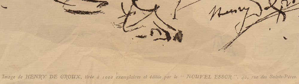 Henry de Groux — Detail with specifics of the edition of this lithograph