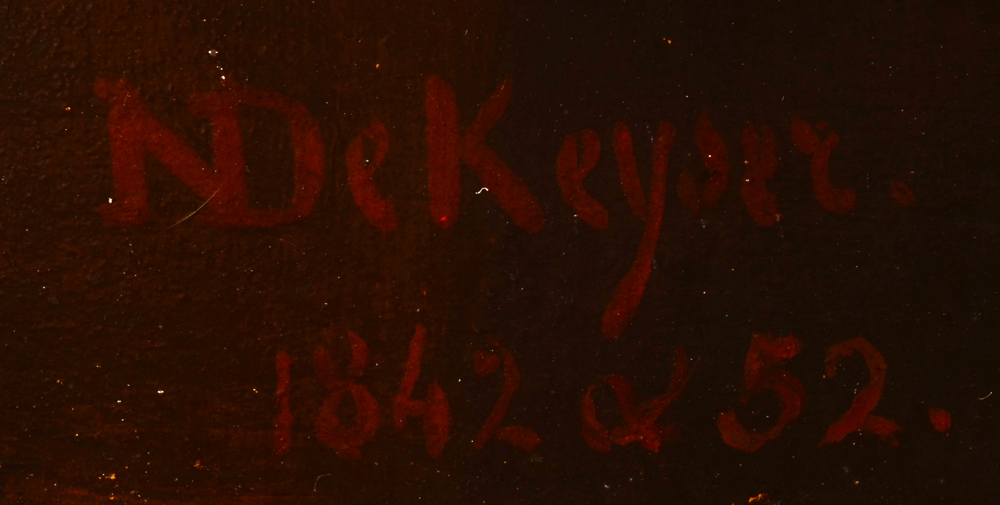 Nicaise De Keyser — Signature of the artist and date, bottom left (slightly enhanced)