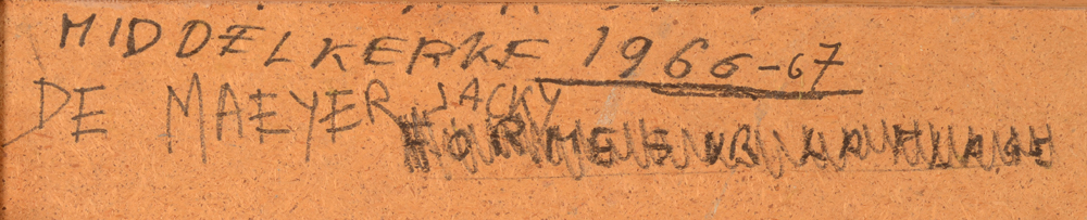 Jacky De Maeyer — Signature, title and date at the back