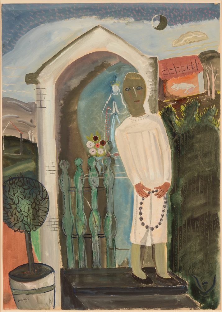 Jules De Sutter — La fille en blanc, 1928, oeuvre expressioniste important de 1928