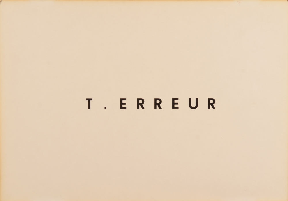 Paul De Vree — Oeuvre-poème, collage de lettres sur papier