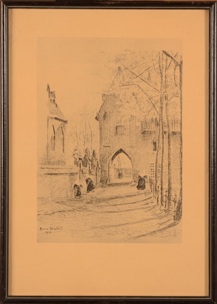 Anna de Weert — the print in its frame