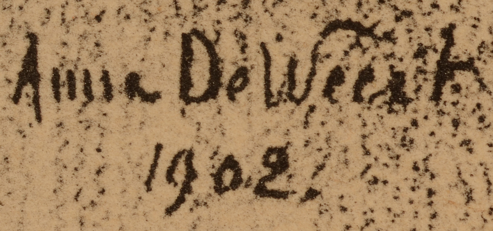 Anna de Weert  — Signature and date in the image bottom left