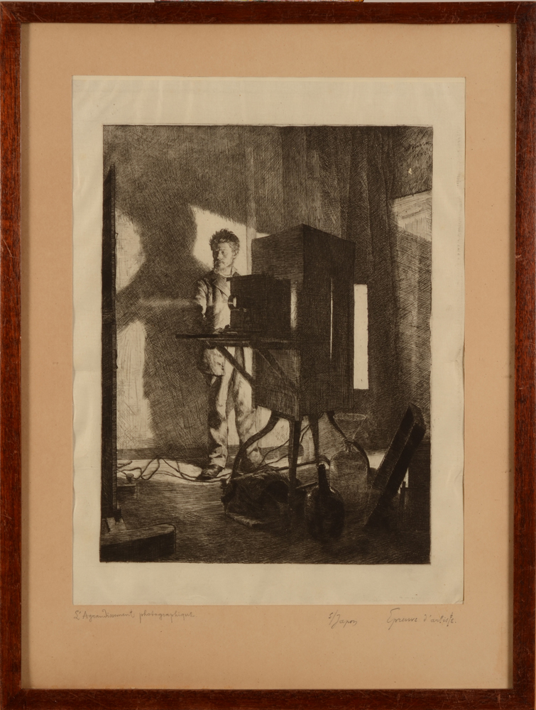 Adrien De Witte  — the etching in its very basic frame