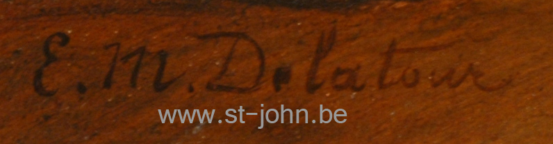 Elisabeth Delatour: detail of signature.