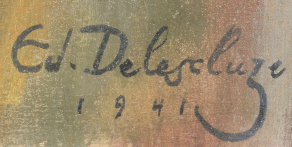 Edmond Delescluze — Signature of the artist and date, 1941