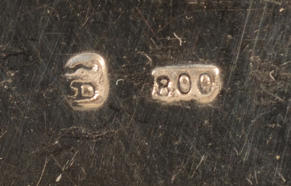 Delheid Frères — Silver Marks on each piece, with maker's mark and alloy mark