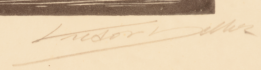 Victor Delhez — Signature of the artist in pencil bottom right
