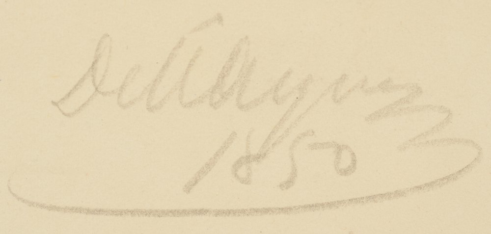 Cesare Dell'Acqua — Signature by the artist and date, in pencil bottom