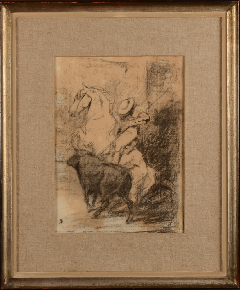Jean Delvin — the drawing in its frame