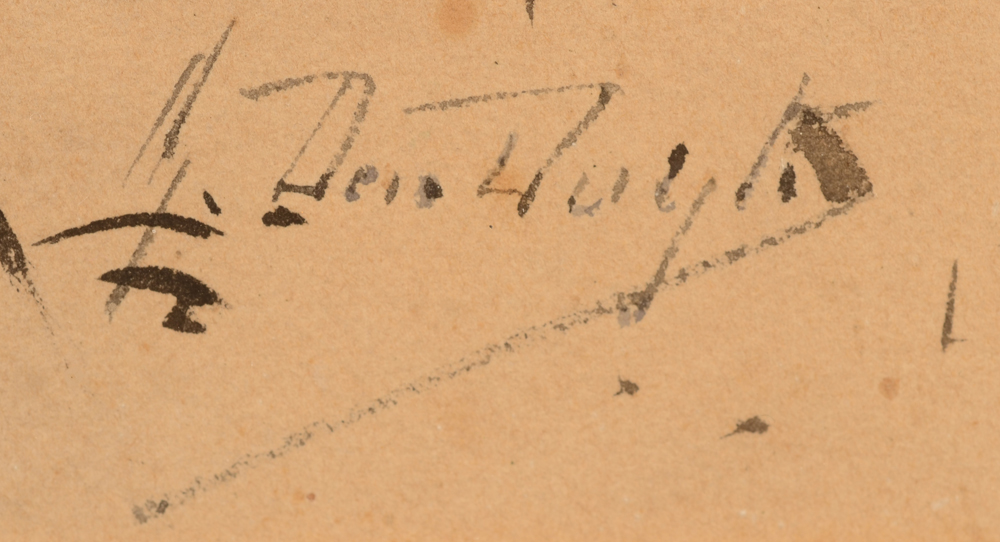 Gustave Den Duyts — Signature of the artist bottom right