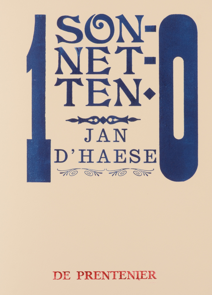 Jan Dhaese — 10 Sonnetten, een prachtige en zeldzame bibliofiele uitgave van de Prentenier met illustraties van Ronald Ergo