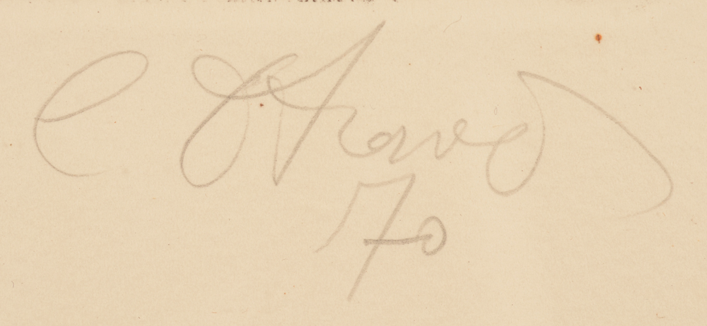Camille D'Havé — Signature of the artist and date in pencil, bottom right