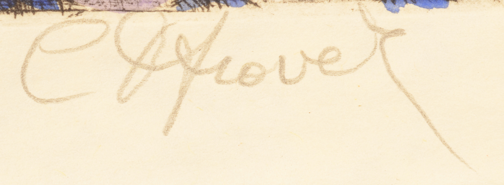 Camille D'Havé — Signature of the artist, bottom right