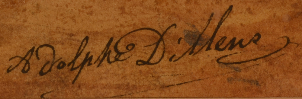 Adolphe Dillens Falconhunt — Signature<br>