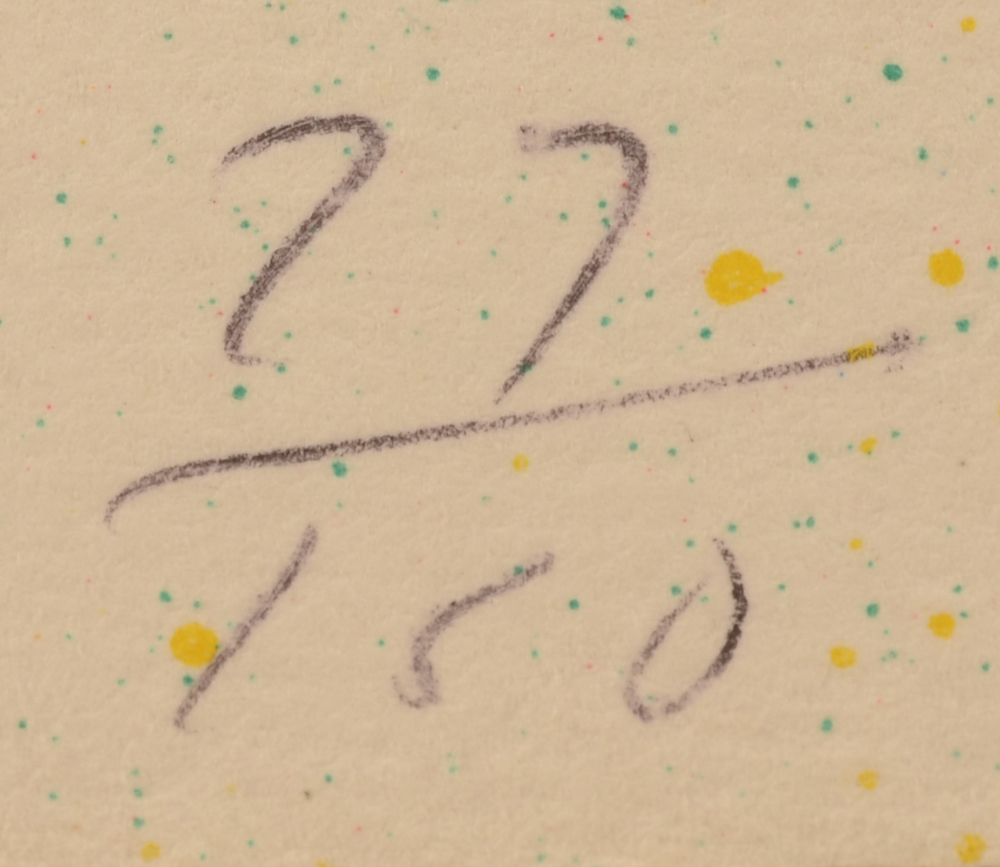 Jim Dine — Justification in pencil bottom left