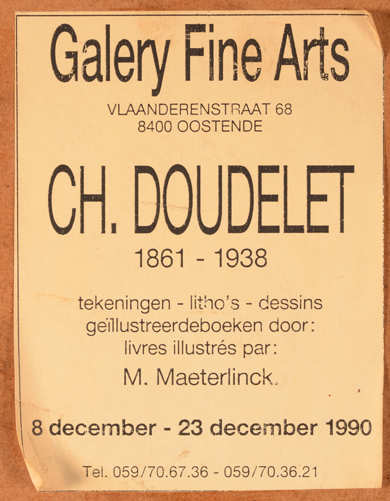 Charles Doudelet — <p>Label of an exhibition in 1990 on the back</p>