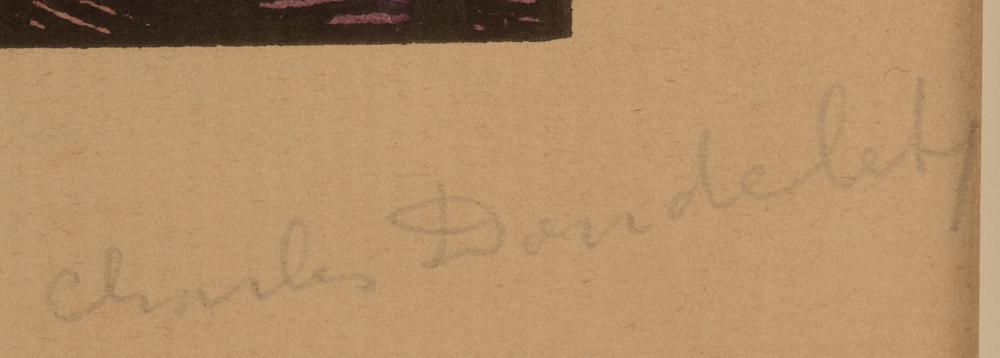 Charles Doudelet — Signature of the artist bottom right