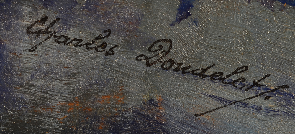 Charles Doudelet  — Signature of the artist, below right