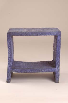 1970 — <p>
	Prototype Bench for HBK bank in Antwerp, 42 x 40,5 x 22 cm, unsigned. This piece is unique in its blue colour, the benches that were made for HBK were beige in colour.</p>