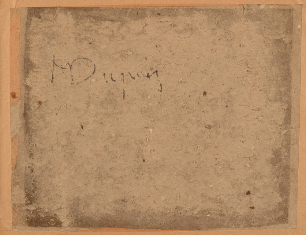 Maurice Dupuis — Back of the painting with the signature of the artist