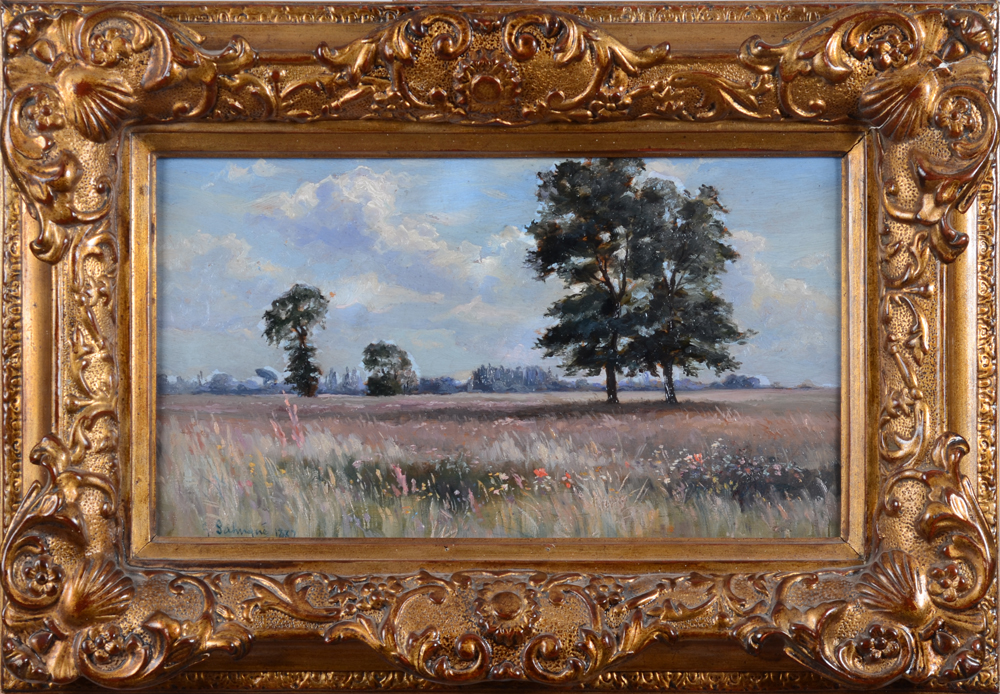 Gabriel Georges Sahuqué — Beau paysage impressionniste de ce peintre actif dans le bassin d'Arcachon en France. 