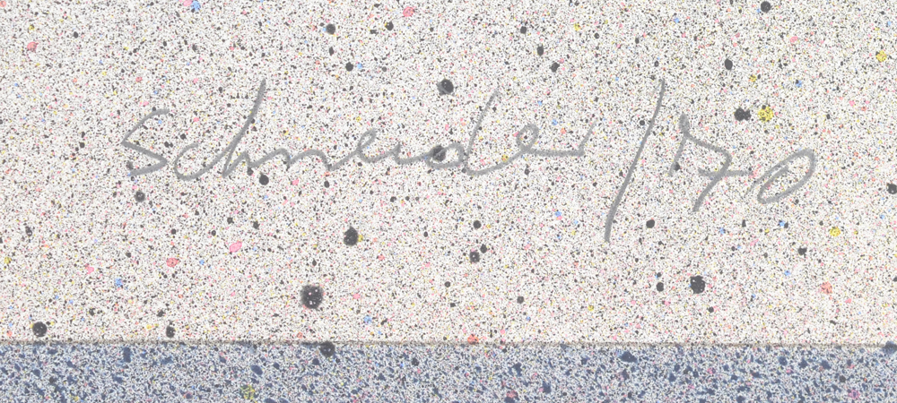 Jürgen Schneider 'The big mouth' signature — Signature of the artist and date on the bottom left in pencil 'Schneider/70'