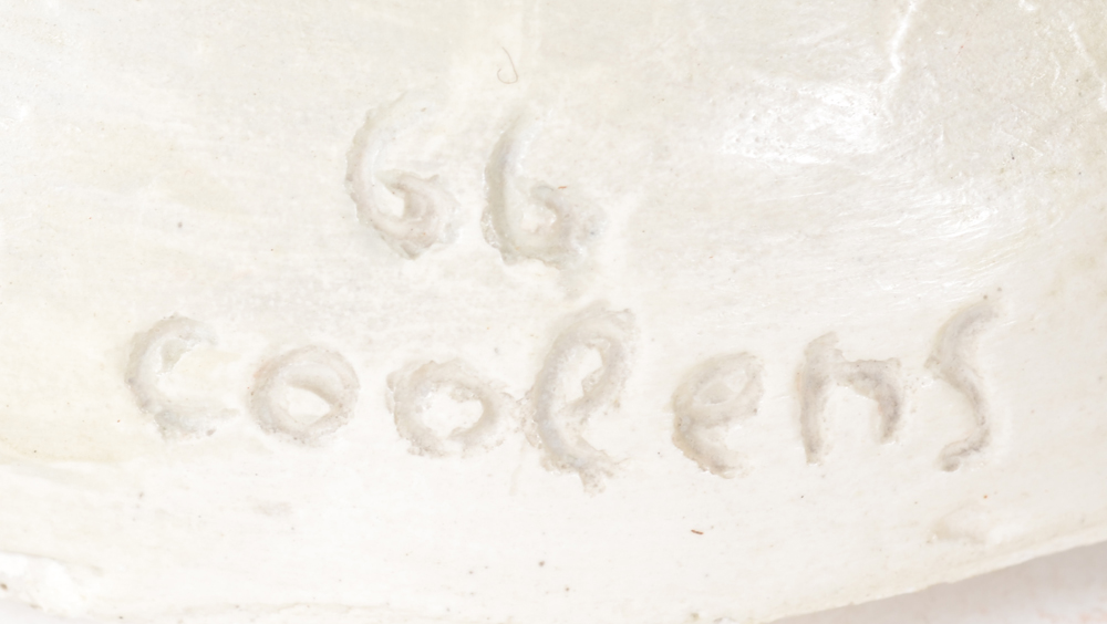 Bert Coolens — signature of the artist and date incised into the base at the back