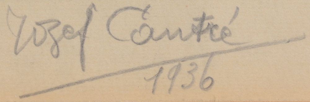 Jozef Cantré — Signature of the artist and date in pencil, bottom right