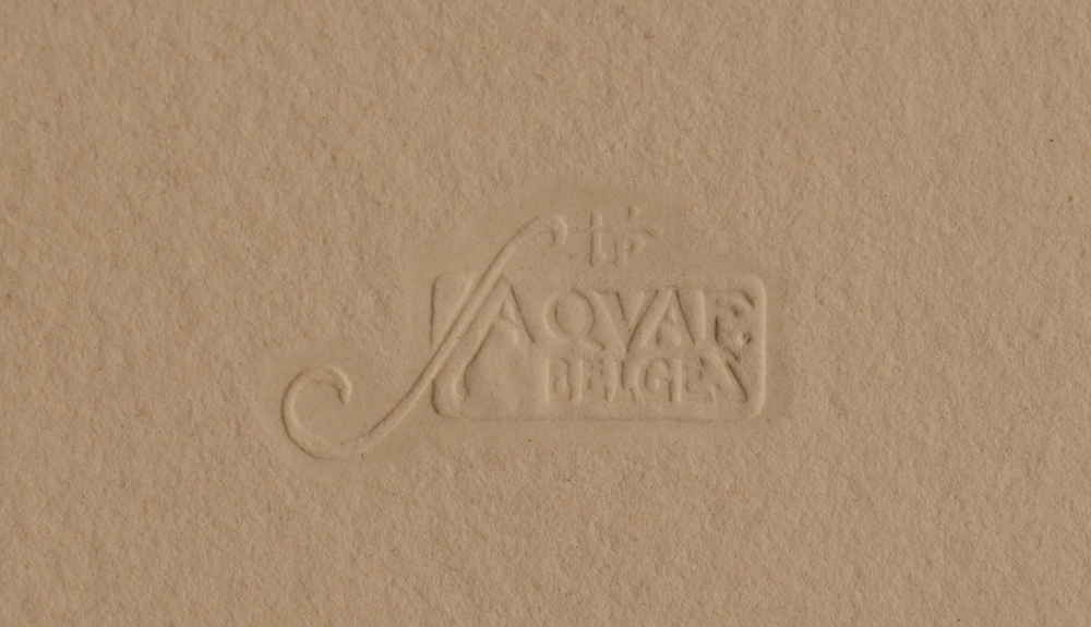 James Ensor — Dry stamp of the Societe des Aquafortistes belges.