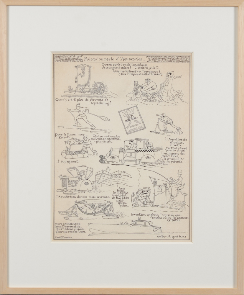 Mark Severin — The drawing in its original frame