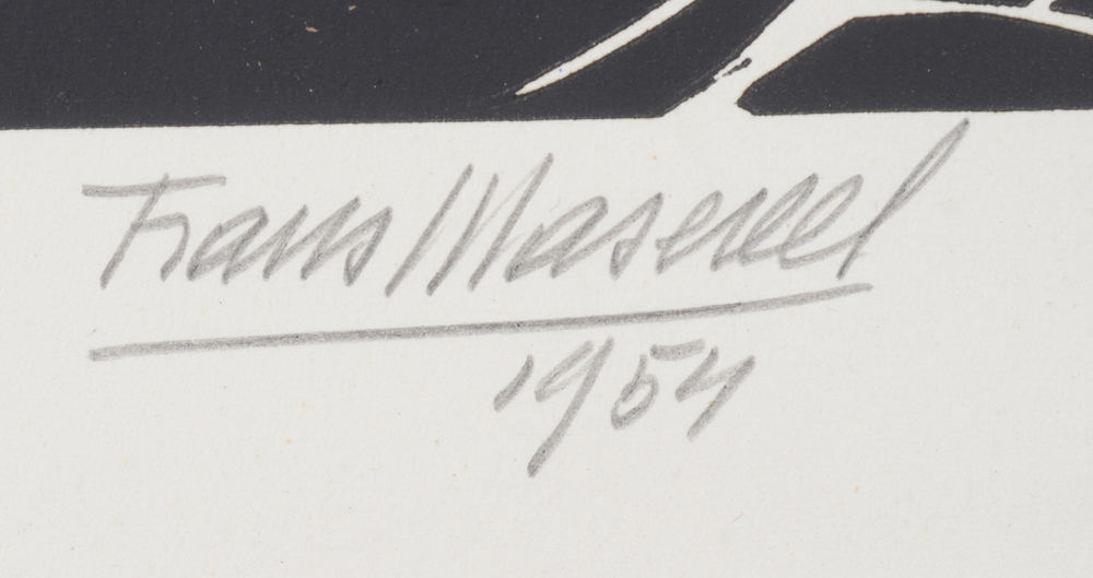 Frans Masereel — Signature of the artist and date in pencil bottom right