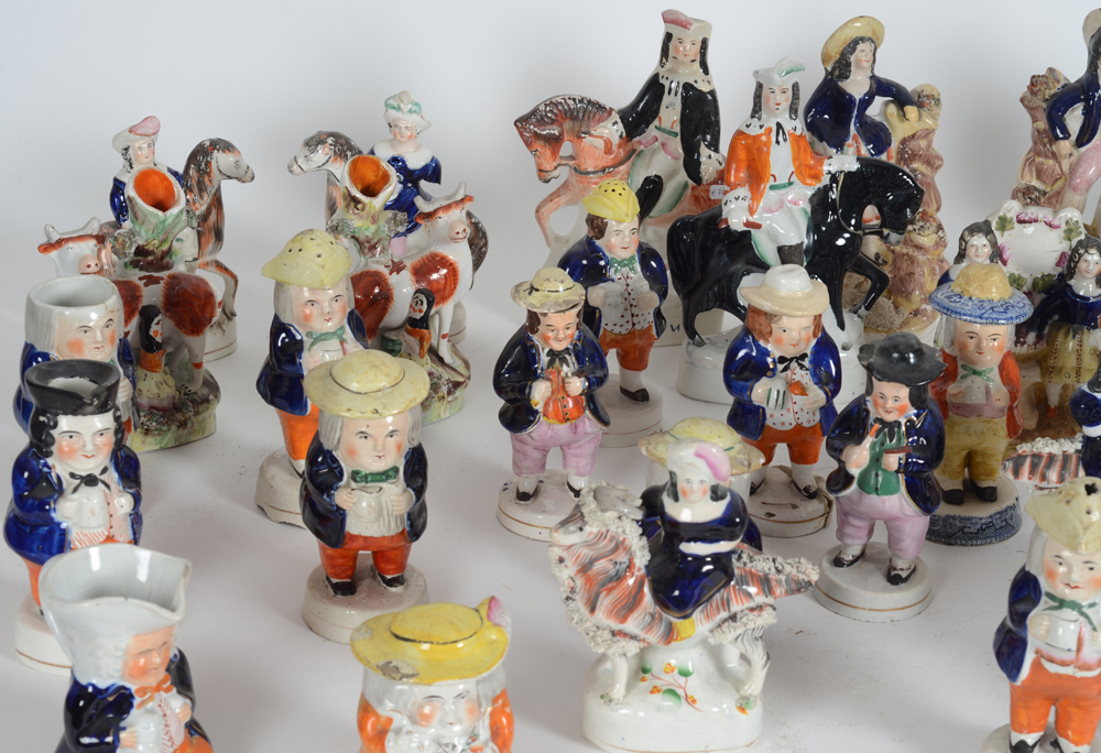 a Staffordshire figurines collection — Detail of the lot