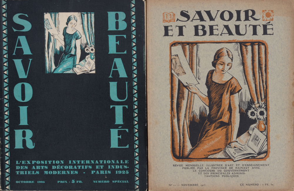 Savoir et Beauté, an important art magazine on Belgian art deco art and applied art — with the important issue on the Paris exhibition of 1925