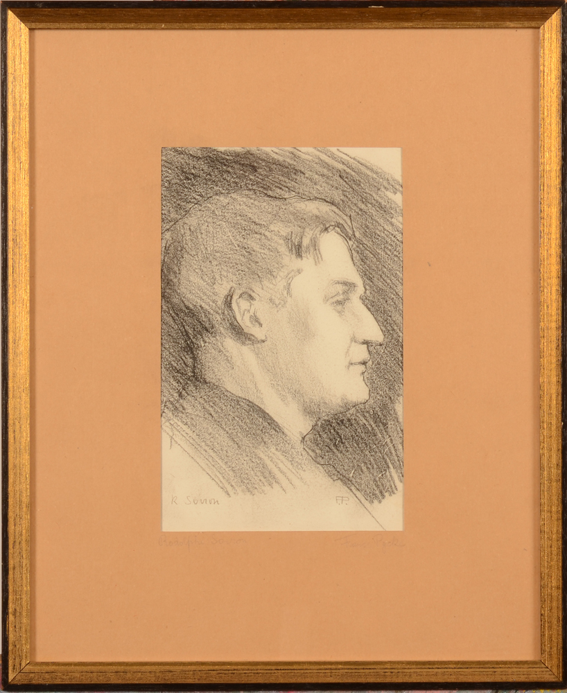 Frans Pycke portrait of Rodolphe Soiron — portrait de Rodolphe Soiron, celliste, compositeur et directeur du Conservatoire de musique de Louvain