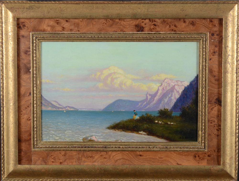 Achille Bentos — The painting in its modern frame