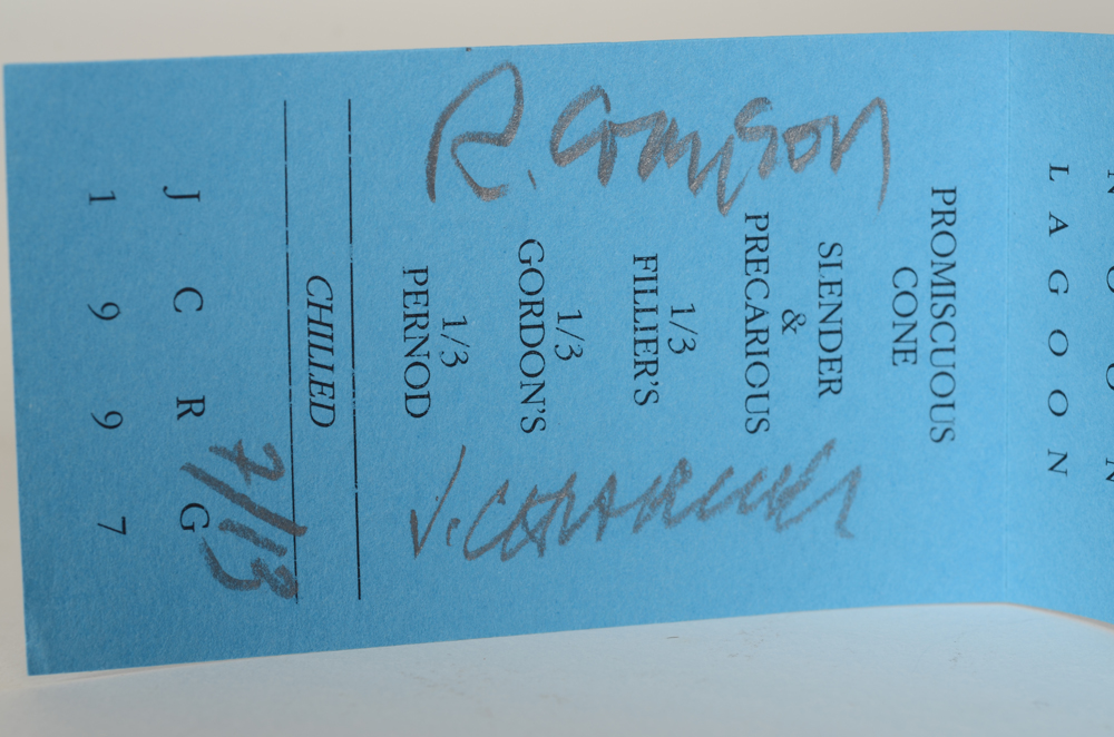 Jacques Charlier and Roy Grayson — Detail of the signature of both artists in pencil and edition number