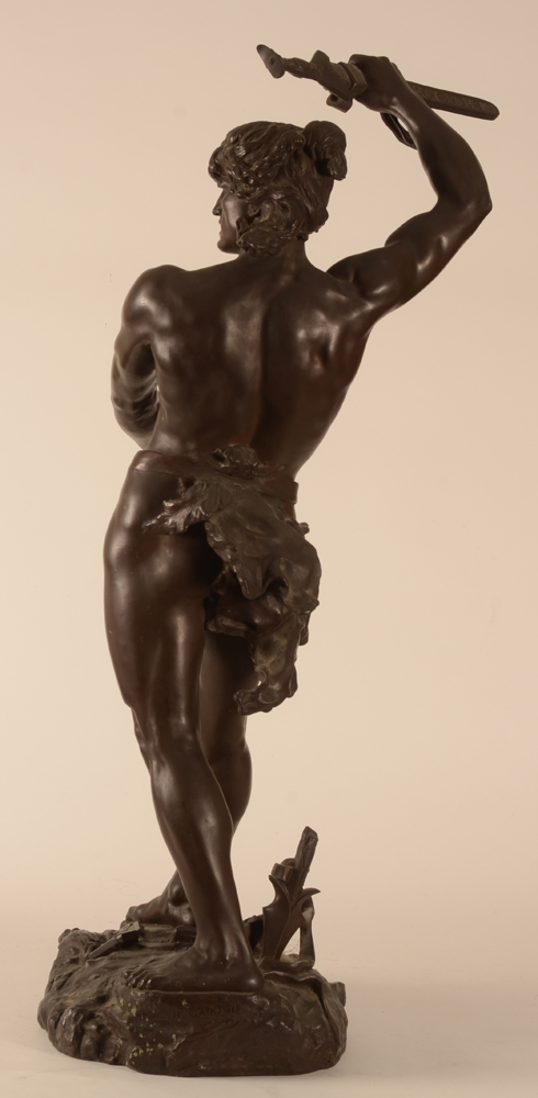 Henri Gauquié — Back of the sculpture