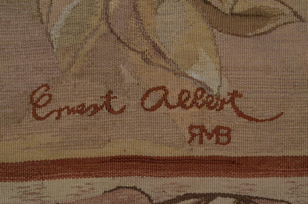 Ernest Albert — Signature of the artist and the workshop, woven into the tapestry bottom right